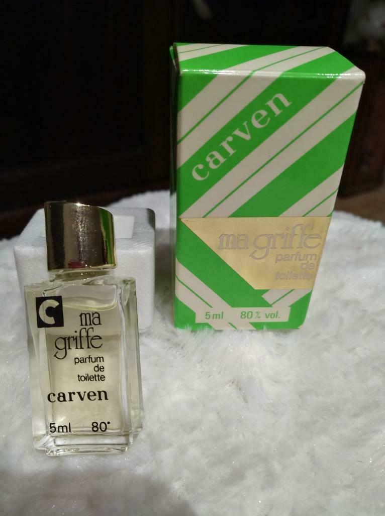 Vintage Miniature Ma griffe de Carven parfum de toilette5 ml, Enlèvement ou Envoi, Comme neuf, Miniature, Plein