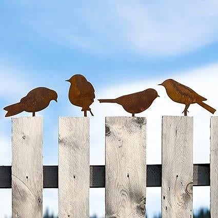 Set van 4 roestige decoratieve vogels | GRATIS LEVERING, Neuf, VOARGE, -, -