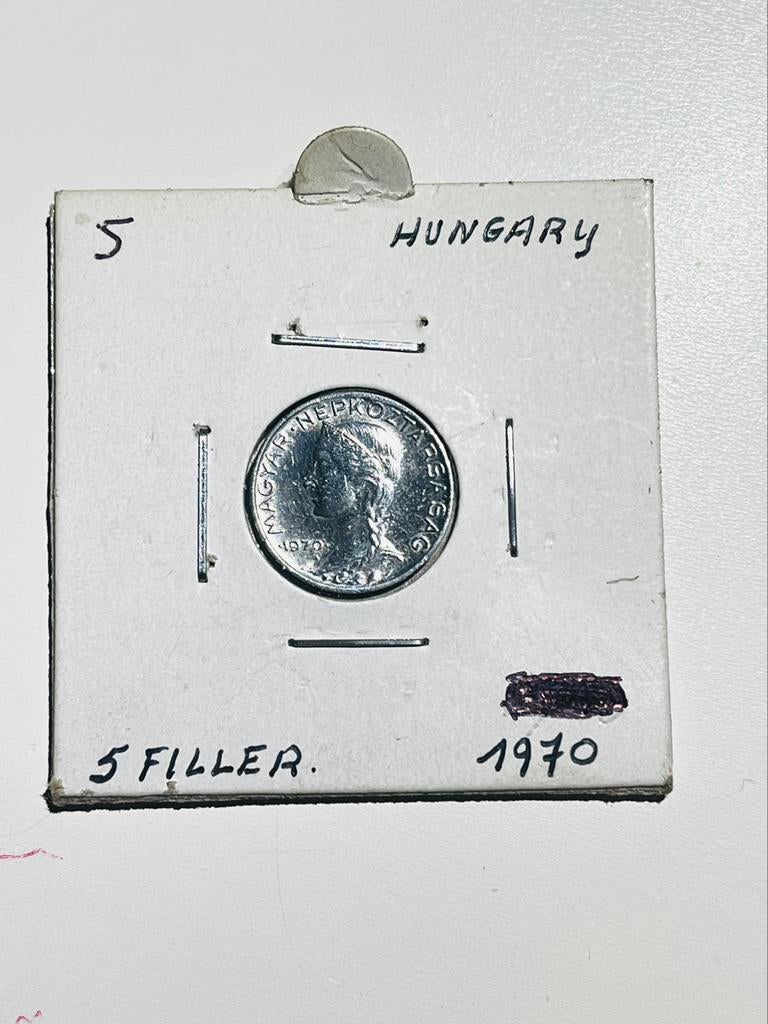 Munt Hongarije 5 filler 1970, Postzegels en Munten, Ophalen of Verzenden