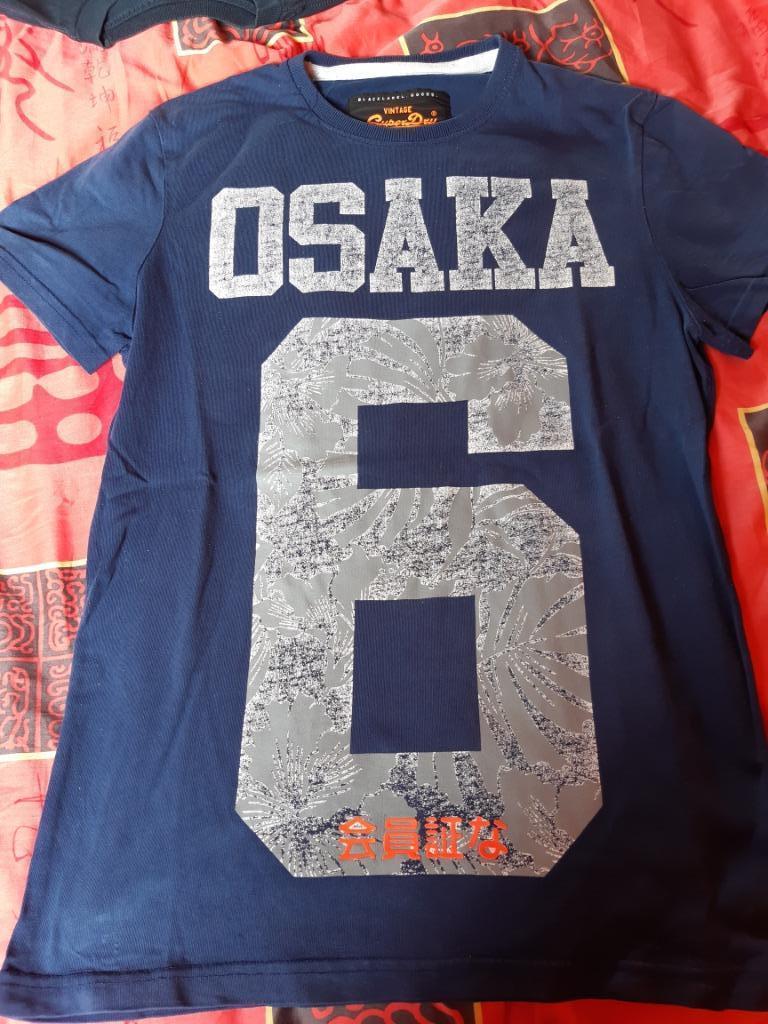 T-shirt SuperDry L, Taille 52/54 (L), Enlèvement, Porté, Bleu