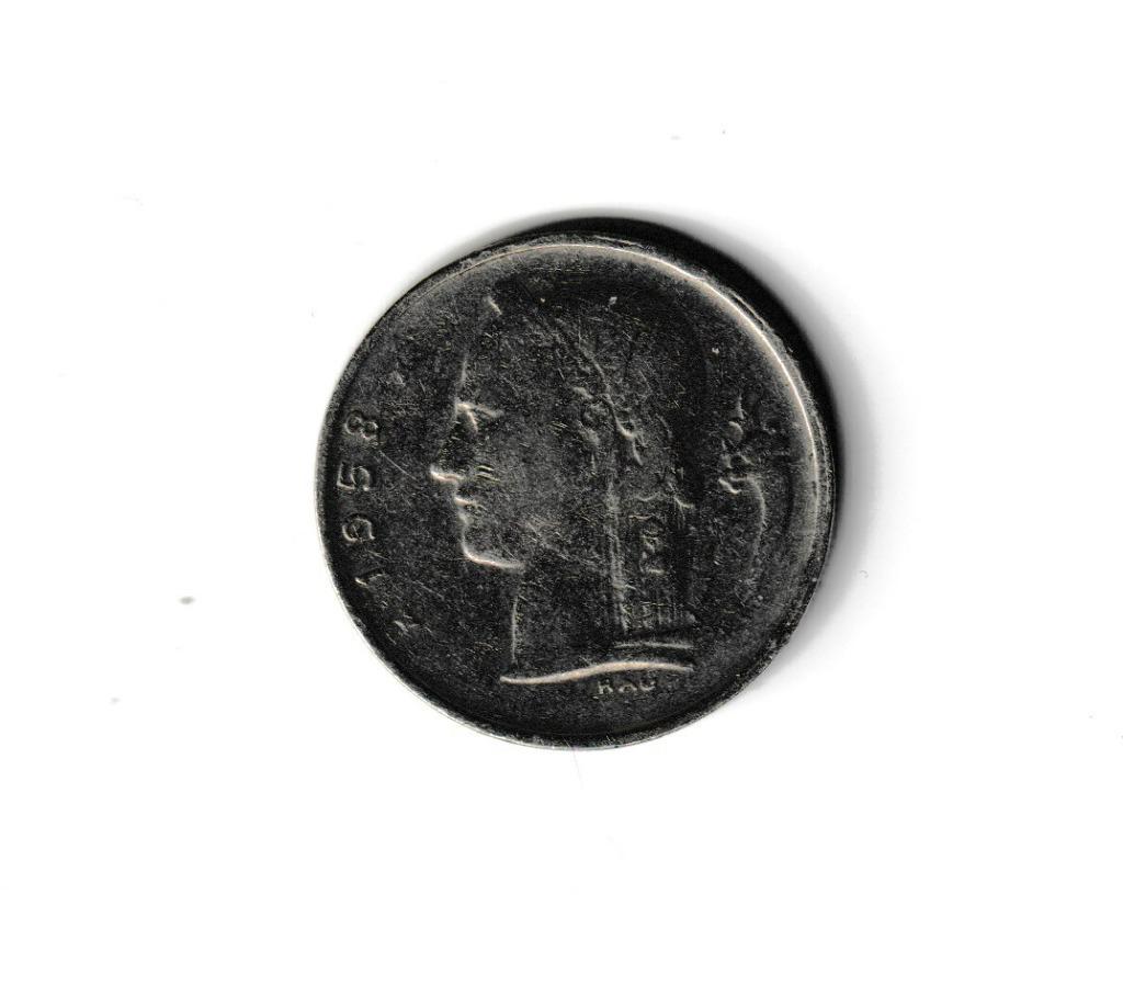 BELGIQUE BELGIUM BAUDOUIN 1 FRANC 1954 FR, Enlèvement ou Envoi, Métal, Monnaie en vrac