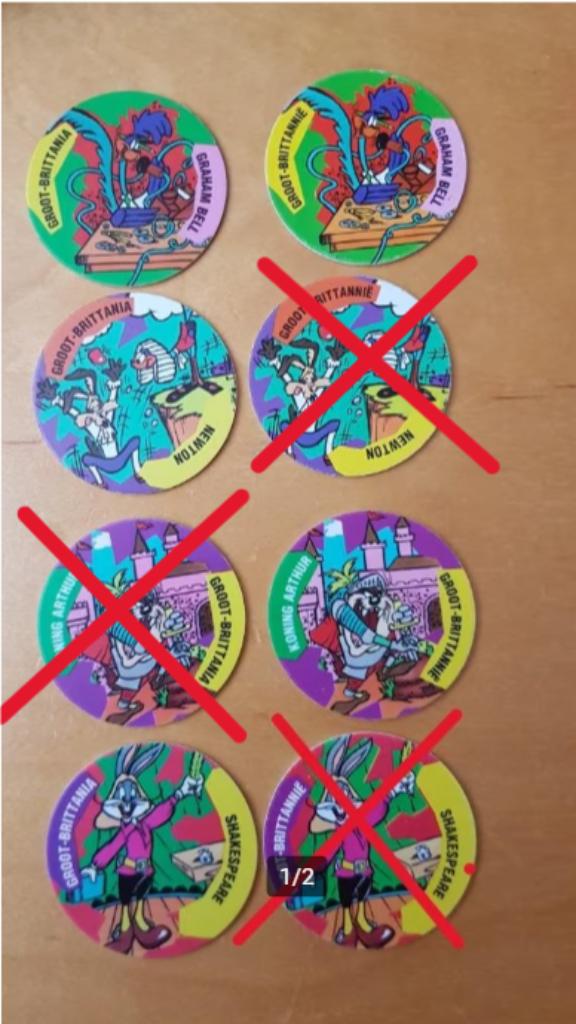 World Flippo`s 144, 159, 162, 172 met IA of IË, niet alles, Verzamelen, Verzenden, World, Losse flippo's