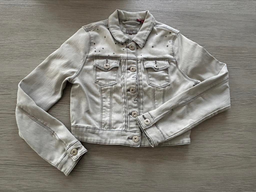 Veste en jean 146/152, Envoi, Comme neuf, Fille, Pull ou Veste