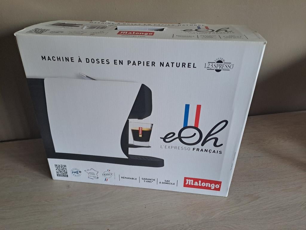 Rombouts/Malongo E-OH espressomachine zwart, Electroménager, Cafetières, Neuf, Enlèvement