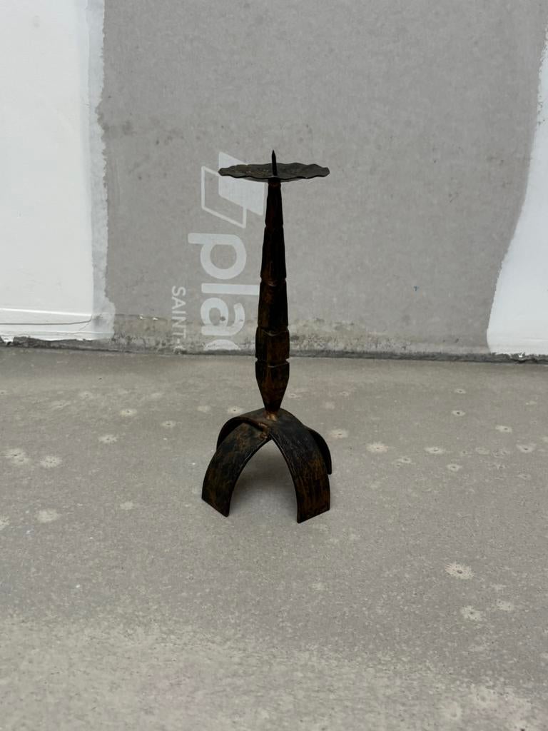 Vintage brutalistische kaarshouder, Antiek en Kunst, Antiek | Kandelaars, Ophalen