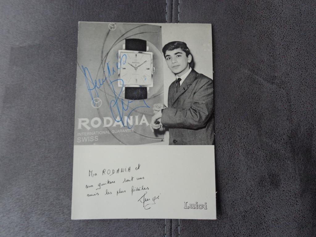 Ancienne photo du chanteur Luigi Verderame + dédicace, Collections, Enlèvement