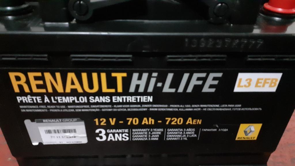 Batterij 70Ah START-STOP original RENAULT, Auto-onderdelen, Gebruikt, Skoda