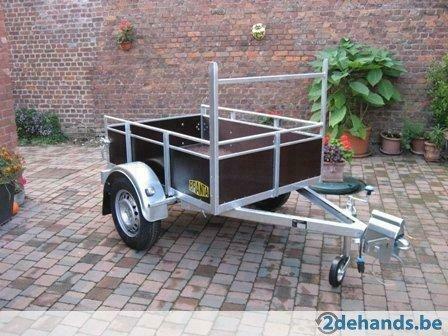 Nieuwe professionele enkelasaanhangwagen 1,25x0,82m , Aalst, Enlèvement, Neuf