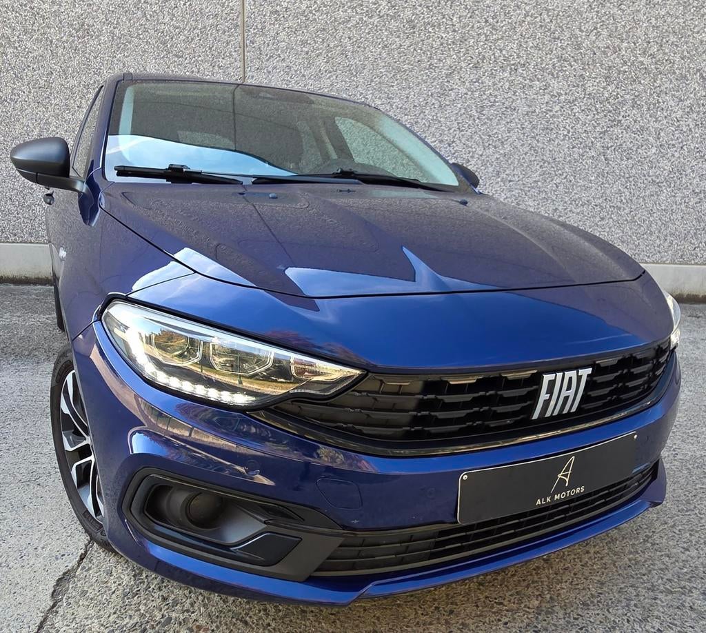 Fiat Tipo 1.0 Benzine *GARANTIE*CAM*GPS*CARPLAY*LANE ASSIST*, Auto's, Voorwielaandrijving, Stof, Blauw, Bedrijf