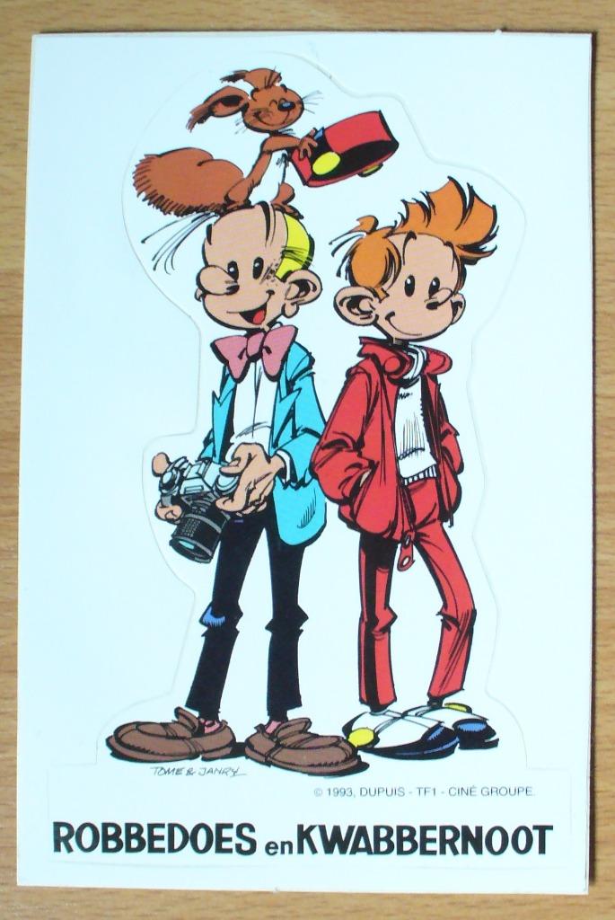 STICKER ROBBEDOES EN KWABBERNOOT 1993, Verzamelen, Ophalen of Verzenden, Nieuw, Strip of Tekenfilm
