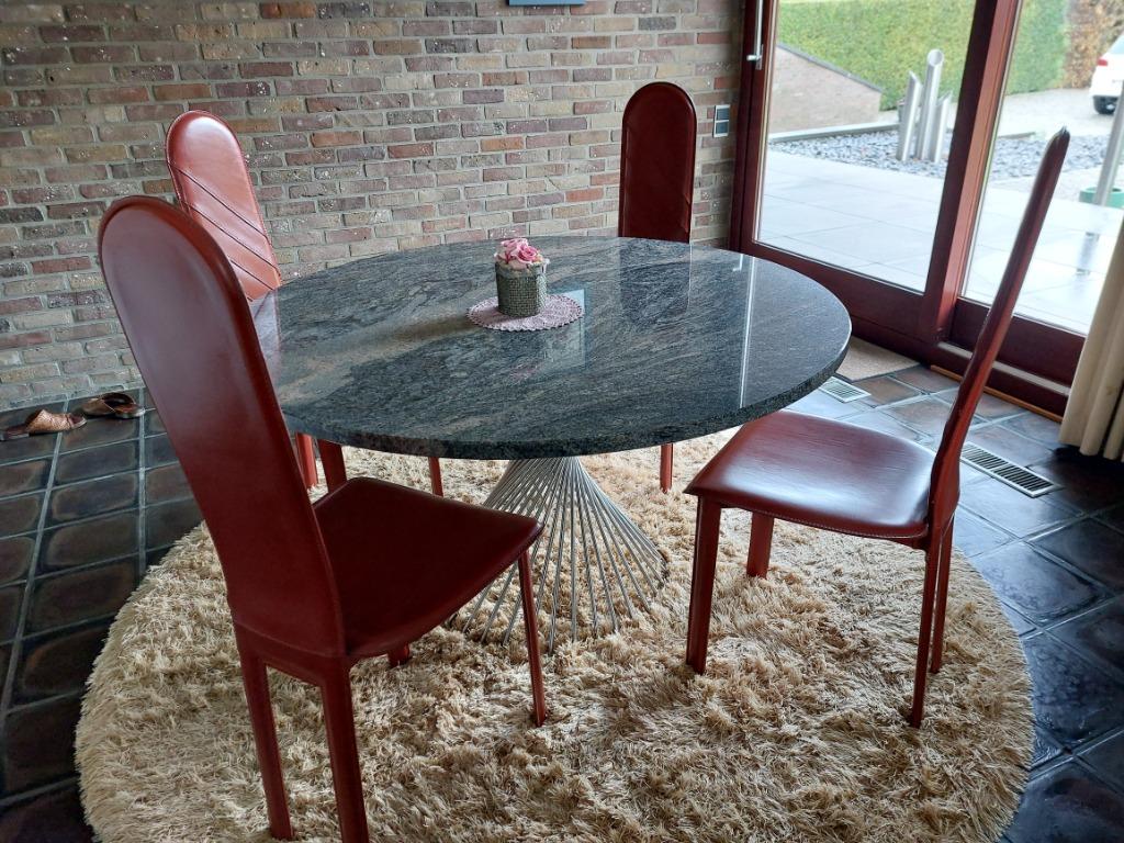 Design stoelen - leder, Huis en Inrichting, Stoelen, Ophalen, Design, Leer, Zo goed als nieuw
