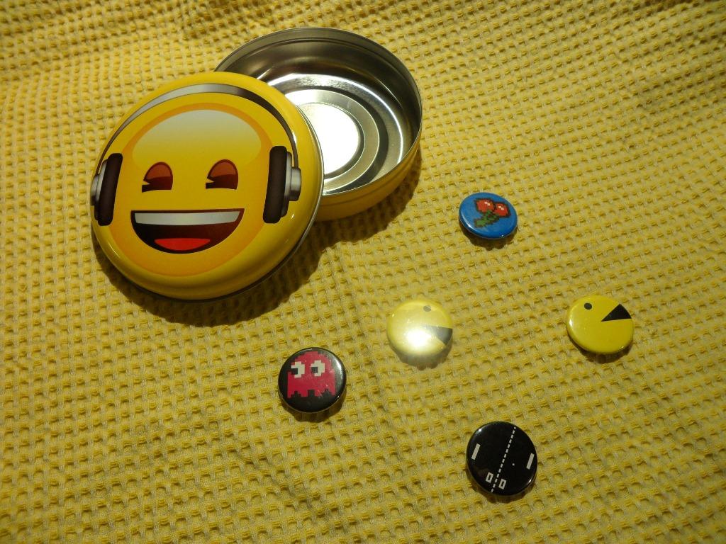 Boite métallique et pins Pac-Man, Verzamelen, Ophalen of Verzenden, Zo goed als nieuw, Overige