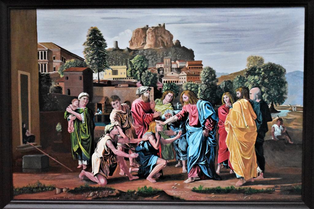 Jezus geneest de blinden Schilderij, door Joky Kamo, Ophalen