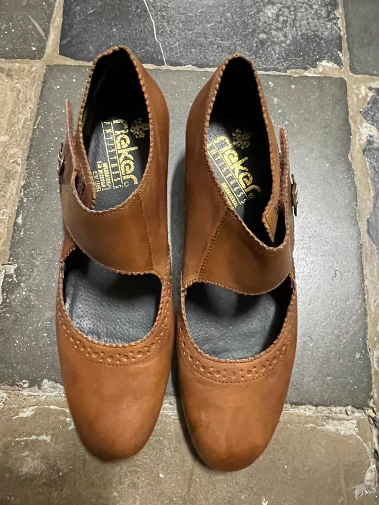 Lederen damesschoenen RIEKER - maat 40, Ophalen, Zo goed als nieuw