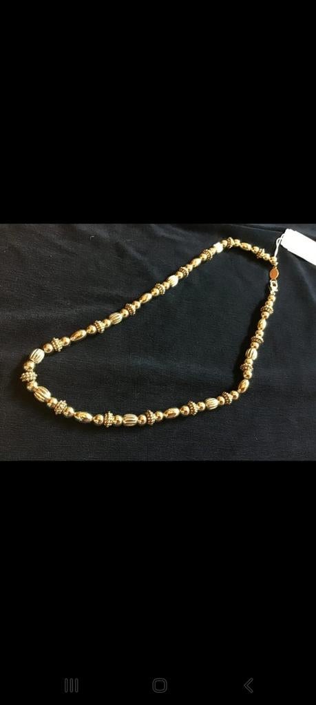 Magnifique collier plaqué or neuf, Bijoux, Sacs & Beauté, Enlèvement ou Envoi, Neuf, Jaune, Or