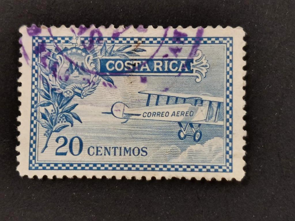 Costa Rica 1926 - poste aérienne - avion biplan, Enlèvement ou Envoi, Affranchi, Amérique centrale