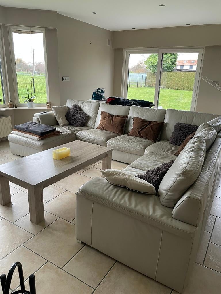 HOEKZETEL, Huis en Inrichting, Zetels | Zetels, Ophalen, Gebruikt, Hoekbank, Leer