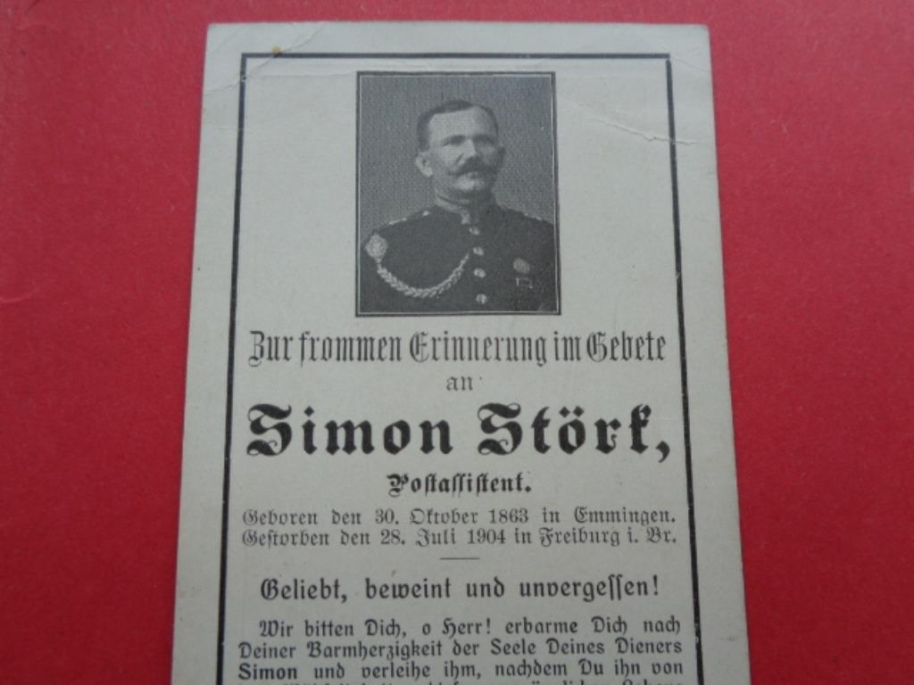 Duits bidprentje 1904 , in militair uniform, Verzamelen, Ophalen of Verzenden, Bidprentje