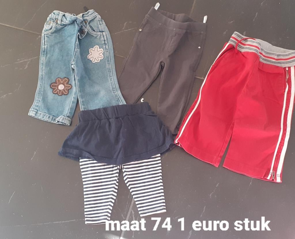 Broeken meisjes maat 74. 1 euro stuk., Ophalen of Verzenden, Gebruikt