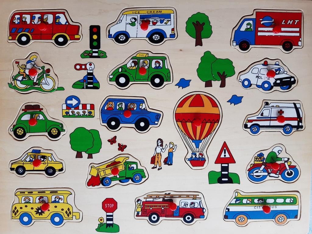 houten inlegpuzzel, Kinderen en Baby's, Ophalen, Zo goed als nieuw