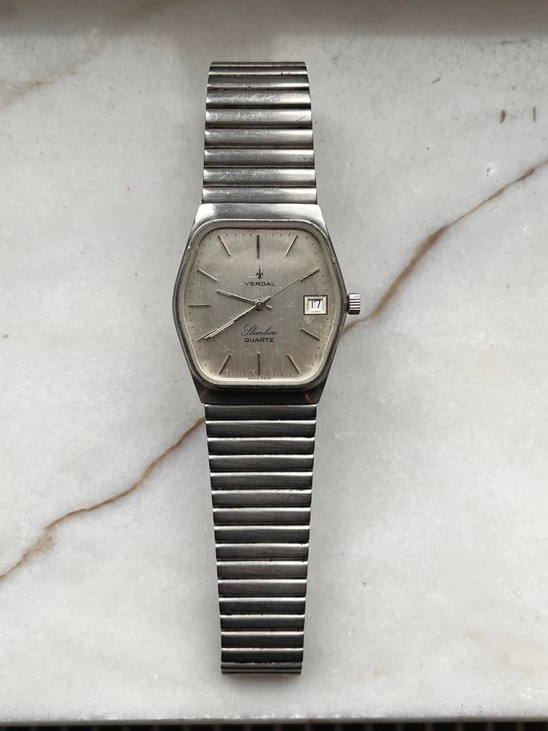 Verdal Slimline Quartz horloge, Handtassen en Accessoires, Horloges | Antiek, Ophalen of Verzenden