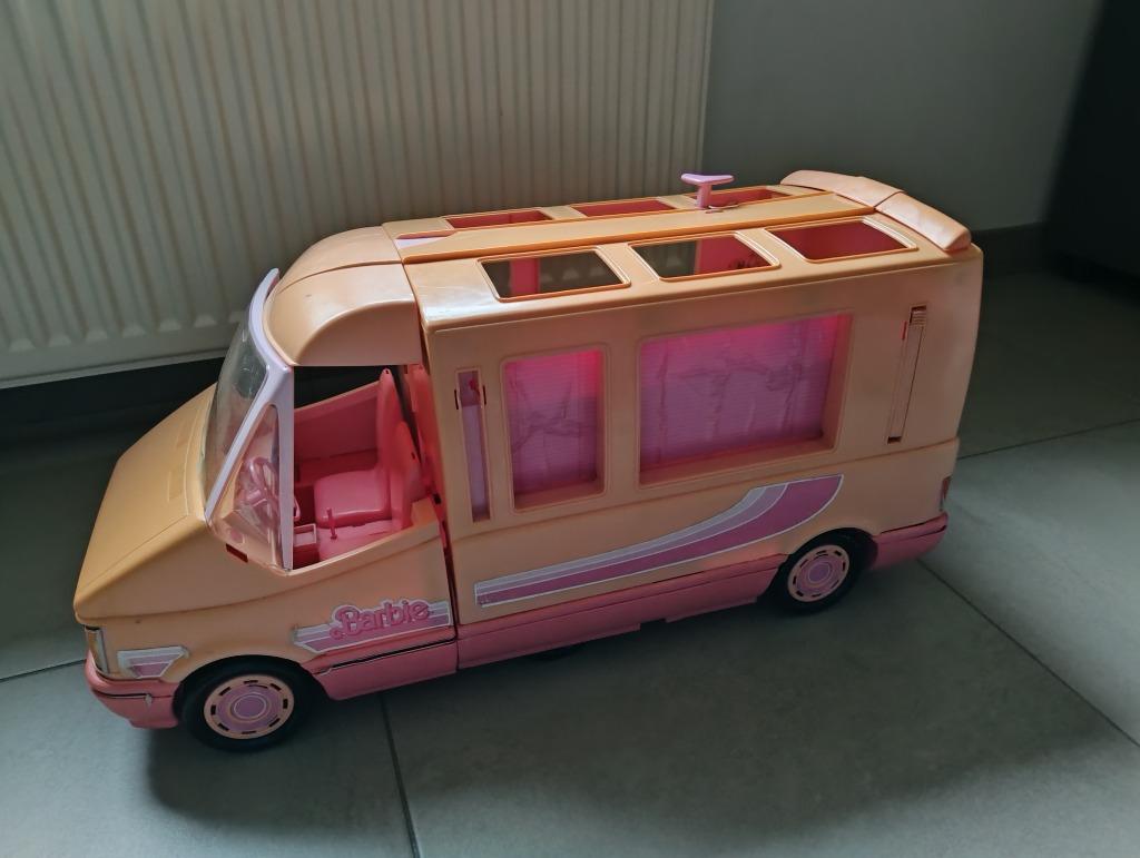 Camper van Barbie, Kinderen en Baby's, Speelgoed | Poppen, Gebruikt, Barbie, Ophalen of Verzenden