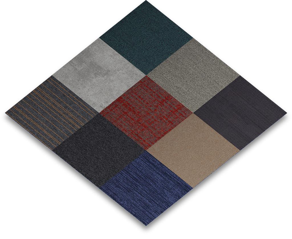 Tapijttegelmix BoogieWoogie multicolor, Huis en Inrichting, Stoffering | Vloerbedekking, Ophalen, Zwart, 75 m² of meer, Nieuw