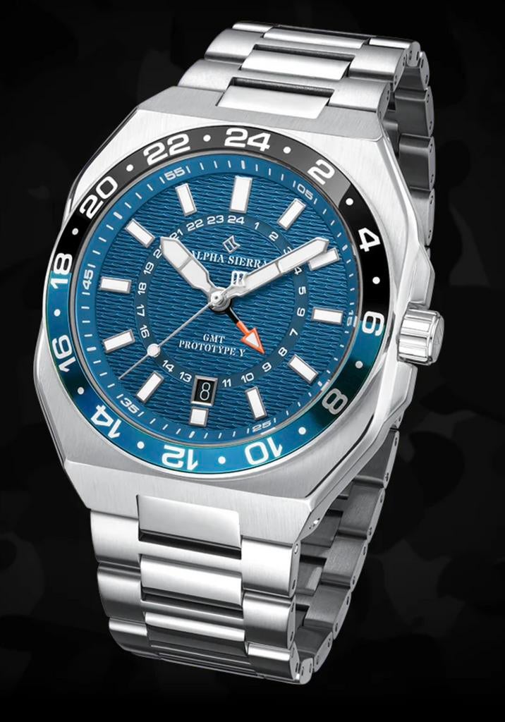 PROTOTYPE Y ALPHA SIERRA SPORT CHRONO TWV599€! 💯%NIEUW!, Enlèvement ou Envoi, Neuf, Bleu