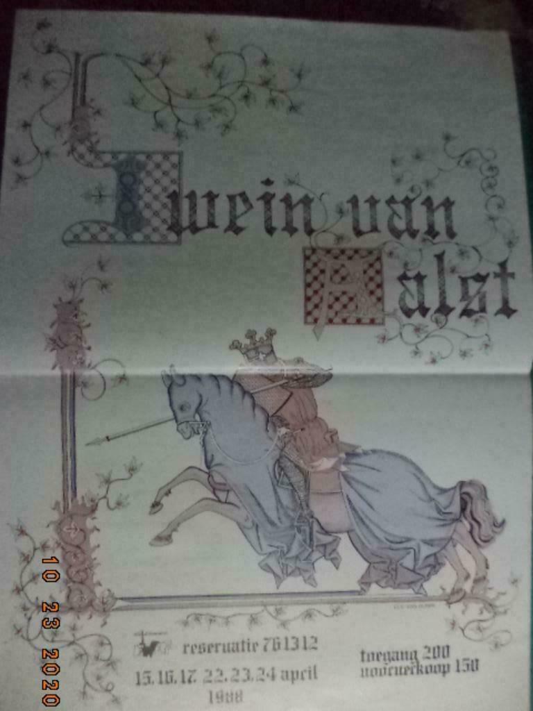 Aalst: Affiche: ''Iwein van Aalst''. De Werf. April 1988., Verzamelen, Posters, Ophalen of Verzenden, Zo goed als nieuw