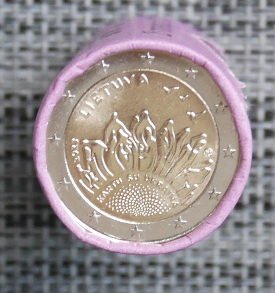 2 Euro Litouwen 2023 UNC Samen met Oekraïne, Ophalen of Verzenden, Overige landen, 2 euro, Setje