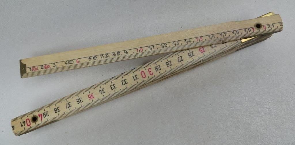mètre pliable en bois 2 mètres, Enlèvement ou Envoi, Comme neuf, Autres appareils de mesure ou compteurs