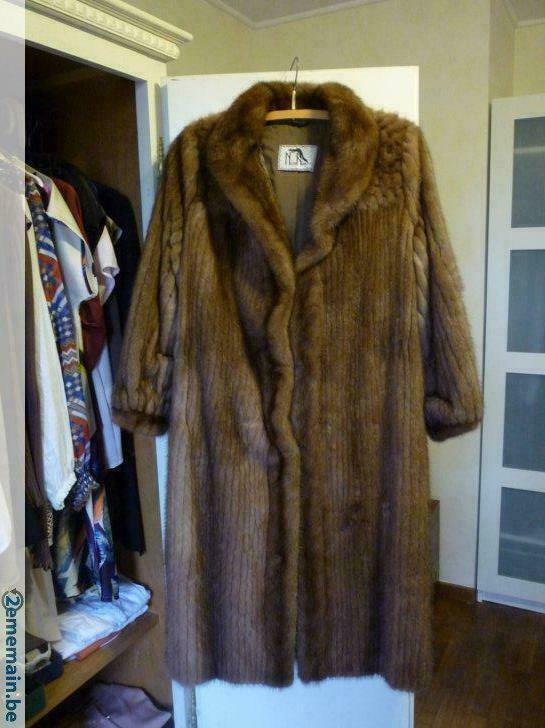 manteau vison, Enlèvement, Porté, Brun