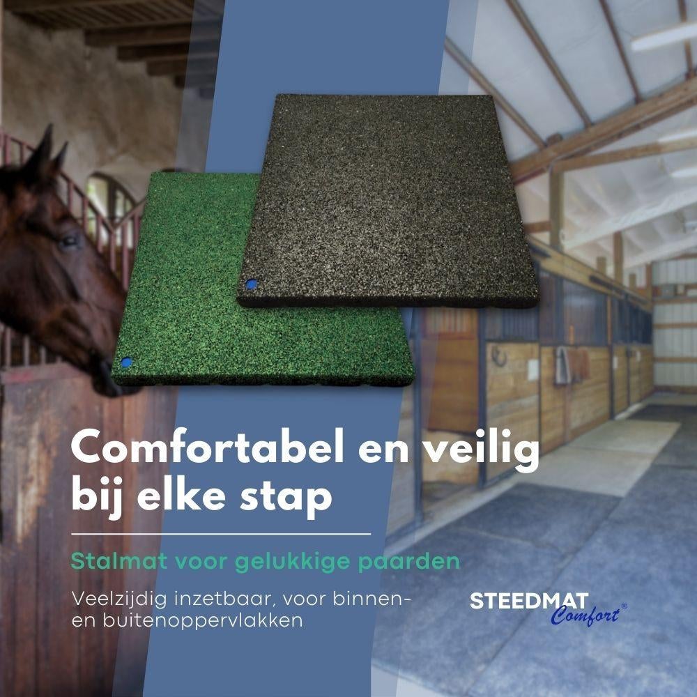 Stalmatten / staltegels van waterdoorlatend rubbergranulaat, Dieren en Toebehoren