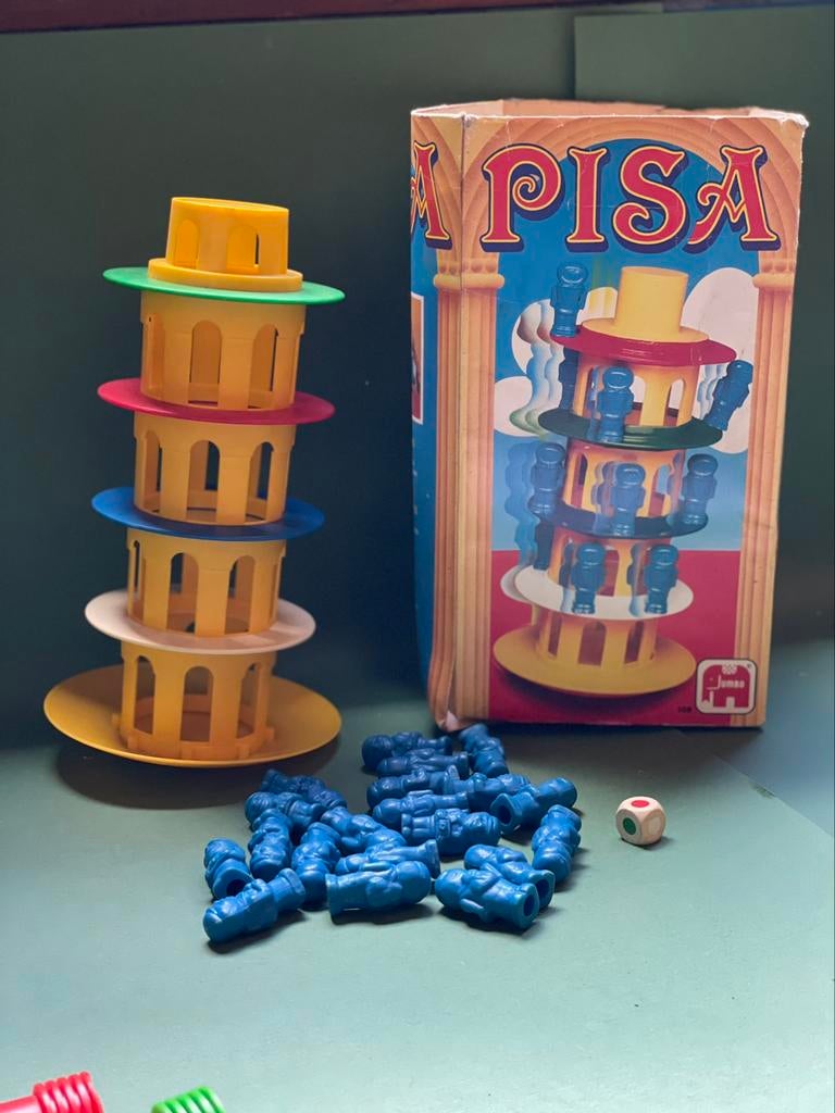 Spel Pisa van Jumbo – Behendigheidsspel, Kinderen en Baby's, Speelgoed | Bouwstenen, Zo goed als nieuw, Ophalen