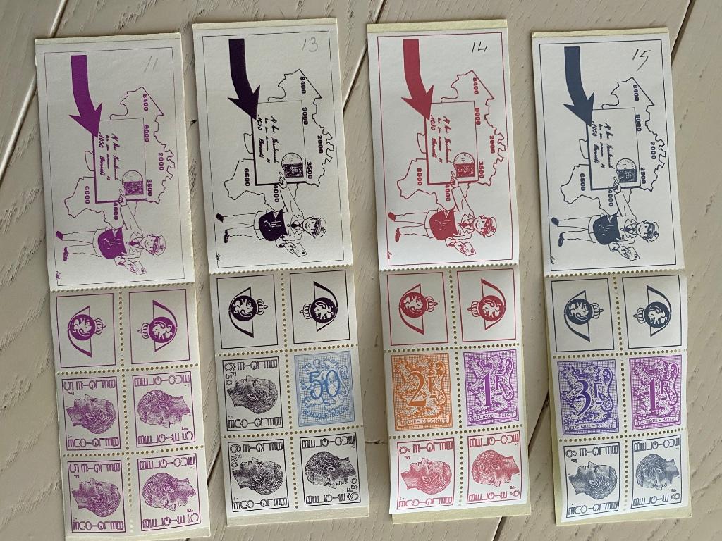 Postzegelboekjes Belgie, Met stempel, Koninklijk huis, Ophalen of Verzenden, Postfris