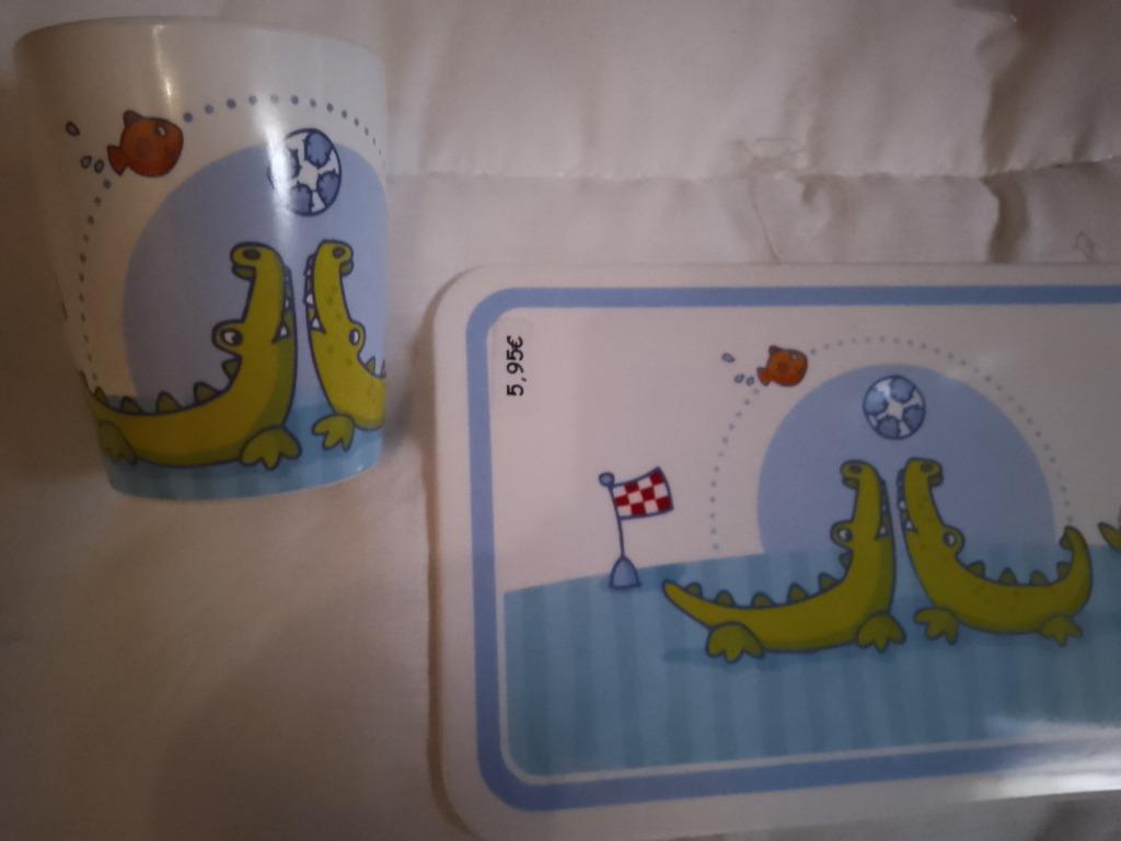 eetsetje broodplankjes en een tas in melamine van haba nieuw, Ophalen of Verzenden, Nieuw, Overige typen