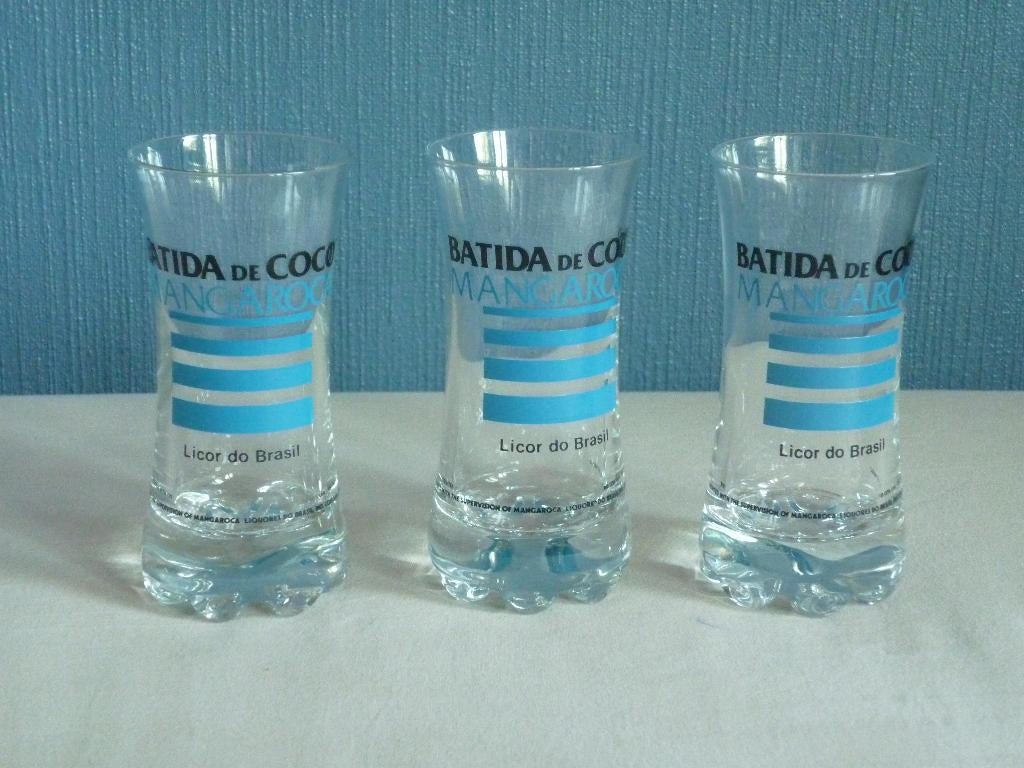 3 Likeurglazen 'Batida de Coco', Glas of Glazen, Nieuw, Ophalen of Verzenden, Glas