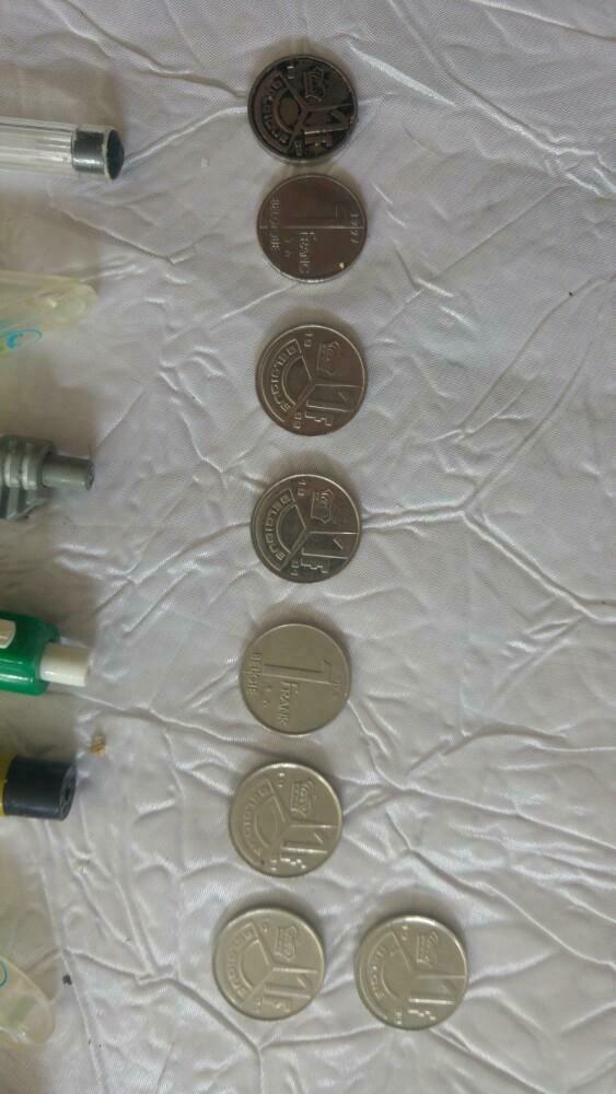 Lot de 1 franc belge des années 70, Ophalen of Verzenden