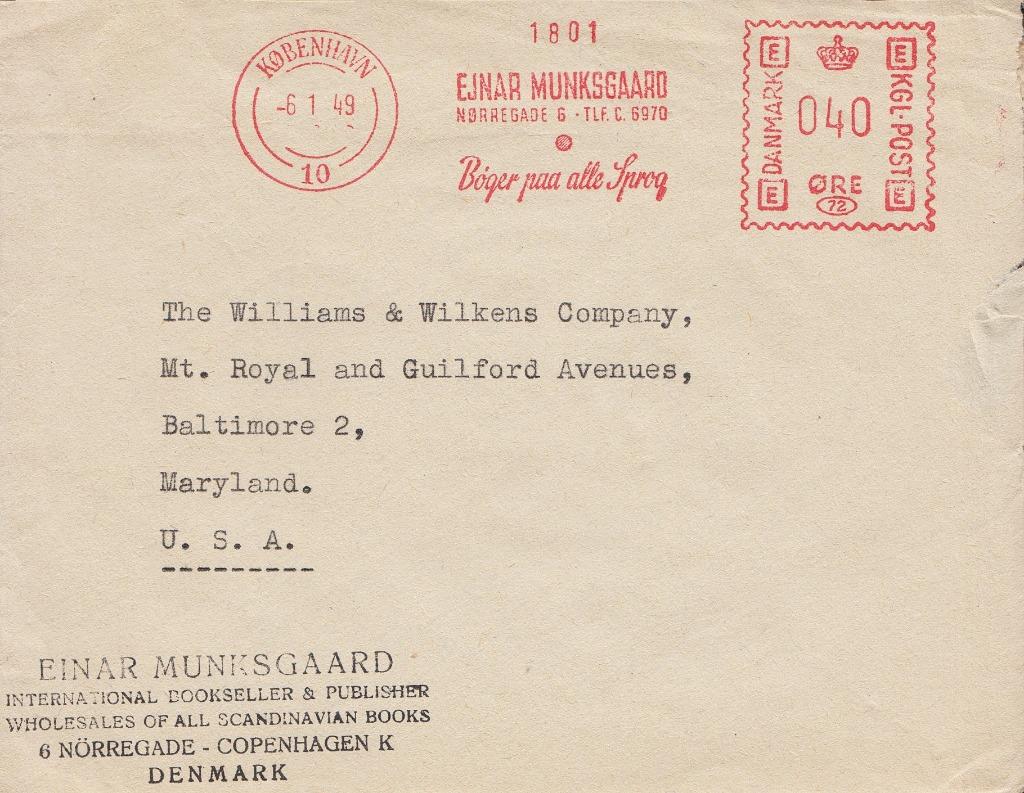 1949 - DENEMARKEN - Commerciële cover + KOBENHAVN, Verzenden, Denemarken, Gestempeld