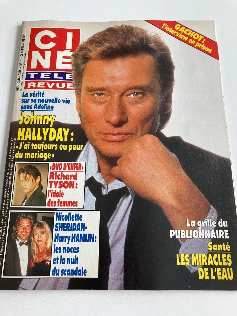 Ciné Revue nr 39 1991 : Johnny Halliday, Tyson, Ronn Moss, Boeken, Ophalen of Verzenden, Gelezen, Muziek, Film of Tv