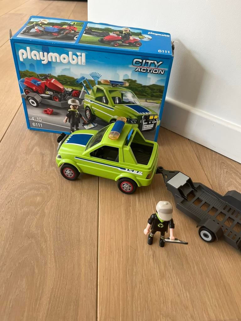 Voertuig groenbeheer met grasmaaier 6111, Kinderen en Baby's, Speelgoed | Playmobil, Ophalen of Verzenden, Gebruikt