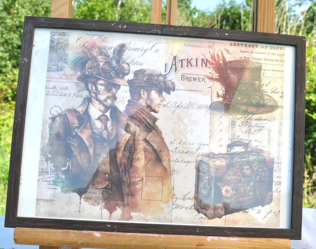 cadre avec image steampunk, Enlèvement ou Envoi, Utilisé