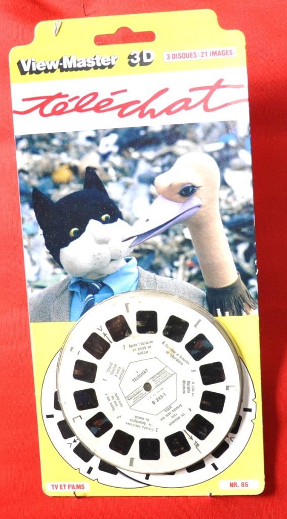 3 disques view- master 3d  tele chat  (14), Ophalen of Verzenden, Gebruikt, Kind, Foto
