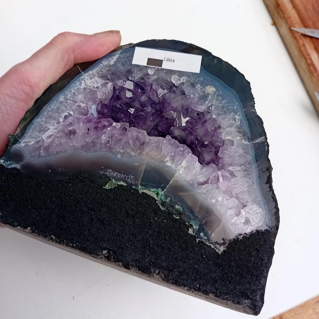 Amethist Geode Brazilië Amethist -, Verzamelen, Ophalen