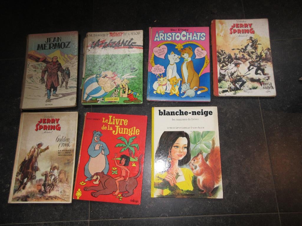 ANCIENNES BD Mermoz Asterix Aristochats Jerry Spring Jungle, Enlèvement