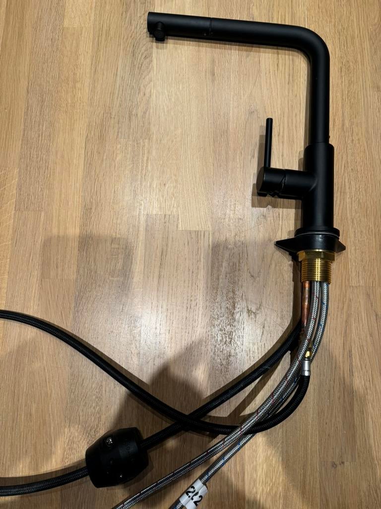 Robinet cuisine avec douchette GESSI DELIA, Ophalen, Minder dan 50 cm, Gebruikt, Zwart
