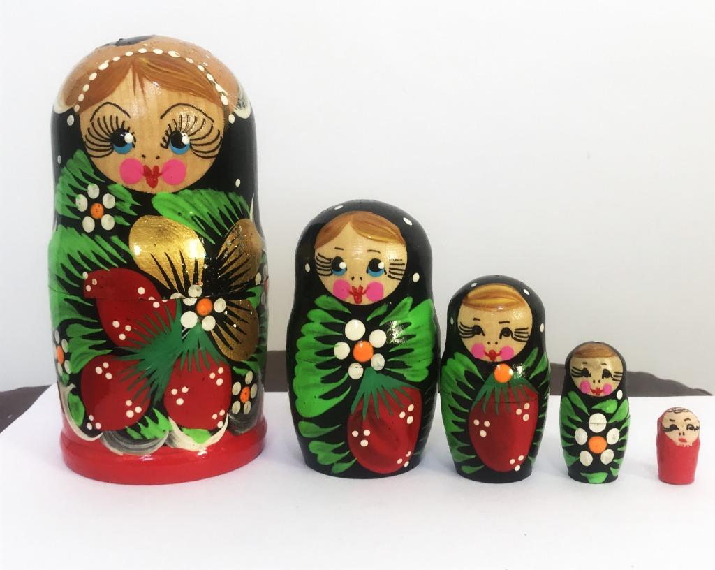 Poupées Russes Matryoshka 5 pièces peintes Main😍💑🎁👌, Enlèvement ou Envoi