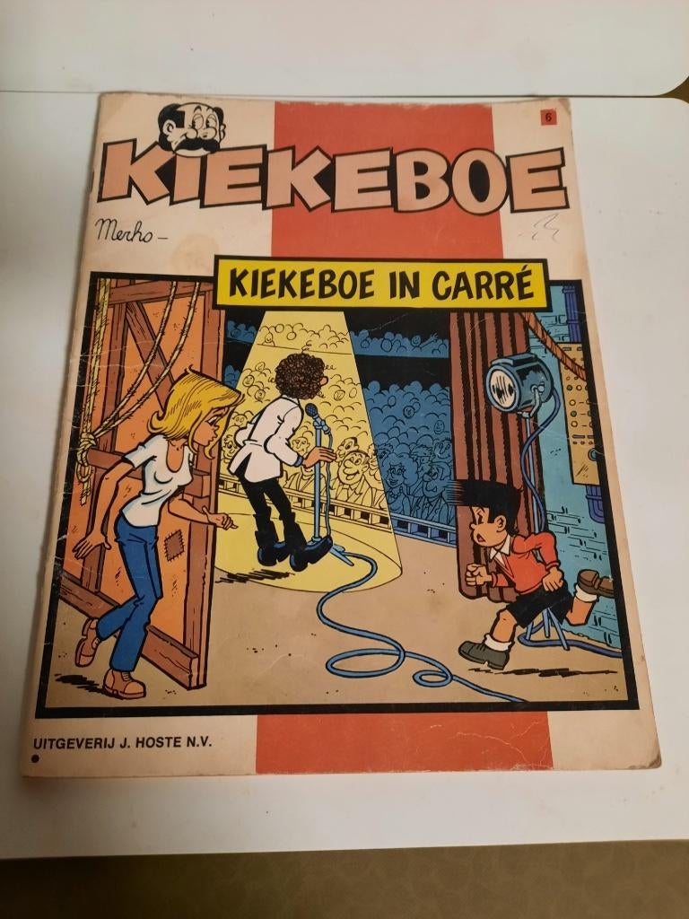 strip Kiekeboe in Carré, Boeken, Gelezen, Eén stripboek, Merho, Ophalen of Verzenden