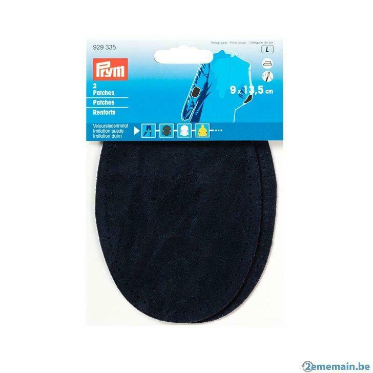Imitatie suède versterking voor elleboog of knie marineblauw, Ophalen of Verzenden, Nieuw