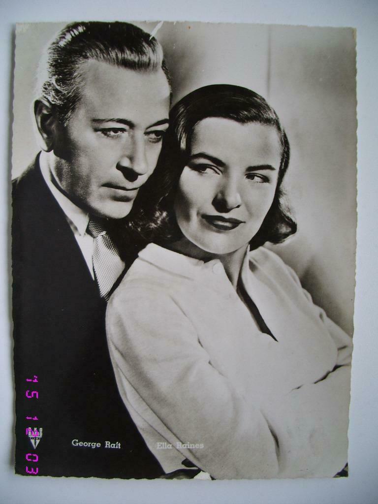 Foto : George Raft en Ella Raines, Enlèvement ou Envoi, Utilisé, Autres sujets/thèmes, Photo